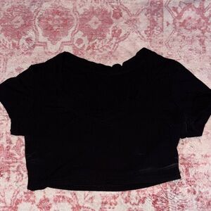 SHEIN V- Neck Black Crop Top